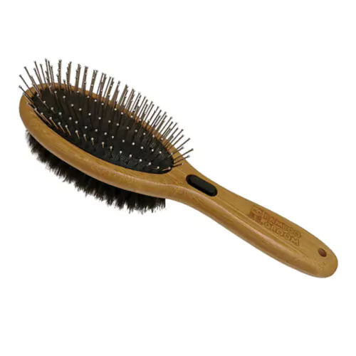 Honeydak Doppelbürste Mit Wildschweinborsten – Inkl. 5 Krokodilclips & Kamm, Für Glattes Haar & Einfaches Styling